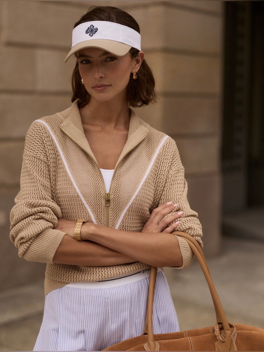 Varley Calva 100% cotton knit pullover.